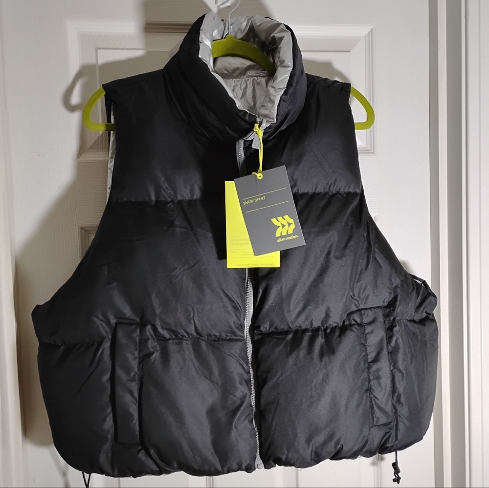 Snow Sport Short Reversible Puffer Vest Women's All In Motion
